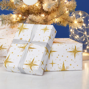 Goldene Sterne Geschenkpapier