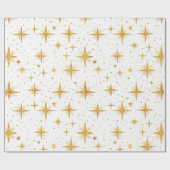 Goldene Sterne Geschenkpapier (Flach)