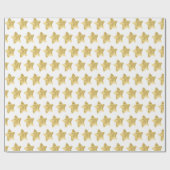 Goldene Sterne Geschenkpapier (Flach)