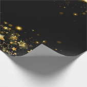  Goldene Sterne glänzen PAPIER Geschenkpapier (Ecke)