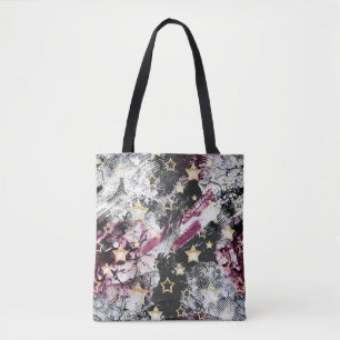 Goldene Sterne grunzen abstraktes, modernes urbane Tasche