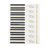 Goldene Sterne - guten Rutsch ins Neue Rundum-Adressaufkleber (Bogen)