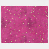 Goldene Sterne im rosa Hintergrund Fleecedecke (Vorderseite (Horizontal))