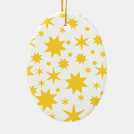 Goldene Sterne Keramik Ornament