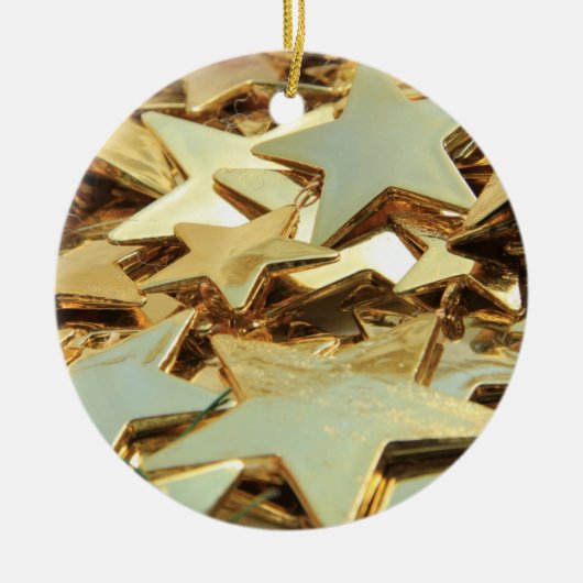 Goldene Sterne Keramik Ornament (Vorne)