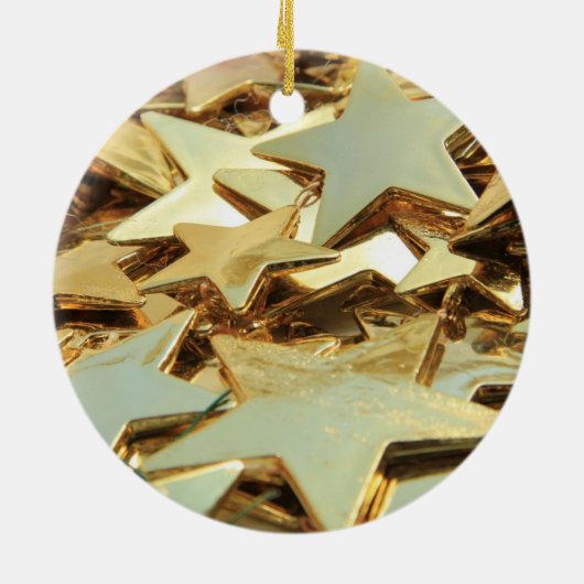Goldene Sterne Keramik Ornament (Hinten)
