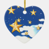 Goldene Sterne Keramikornament (Vorne)