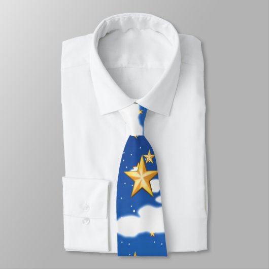 Goldene Sterne - Krawatte (Gebunden)
