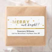Goldene Sterne - Merry and Bright Shipping Labels (Insitu)