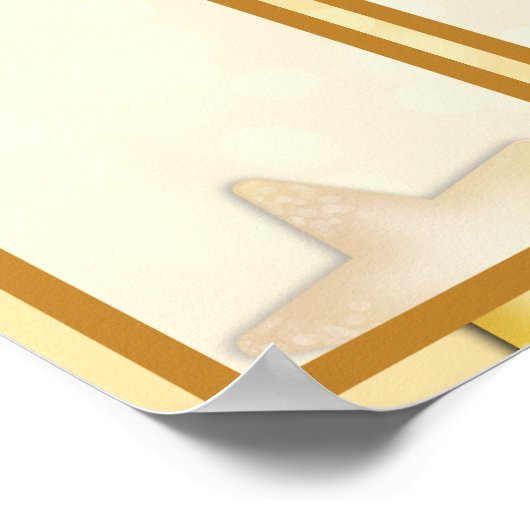 Goldene Sterne Mitarbeiter des Monats Foto Display Poster (Ecke)