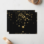 Goldene Sterne Mitteilungskarte (Vorderseite/Rückseite Beispiel)