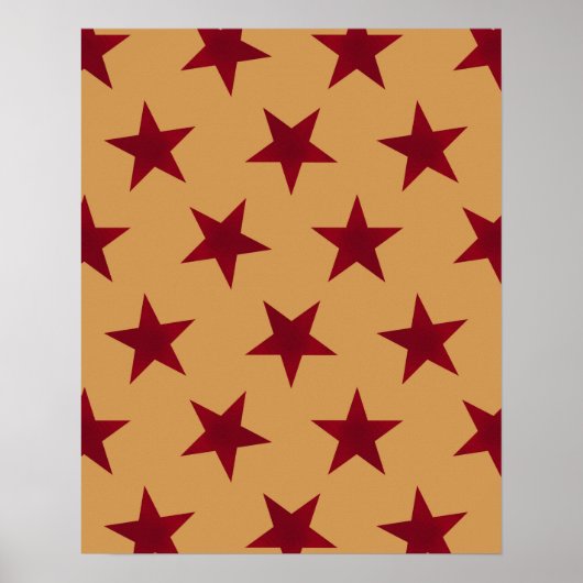 Goldene Sterne Muster 13 Poster (Vorne)