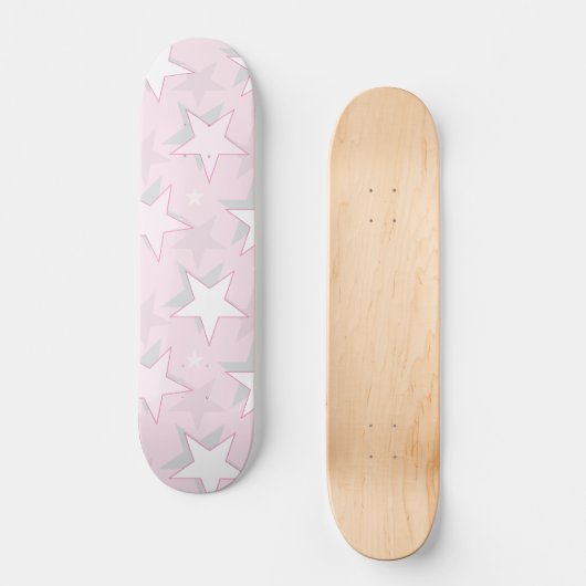 Goldene Sterne Muster 1 Skateboard (Vorderseite)