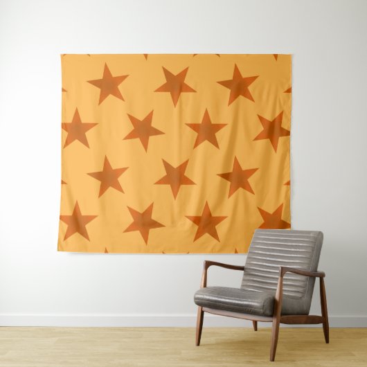 Goldene Sterne Muster 2 Wandteppich (Beispiel (Horizontal))