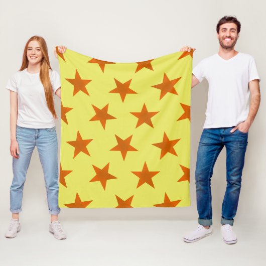Goldene Sterne Muster 4 Fleecedecke (Beispiel)