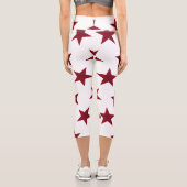 Goldene Sterne Muster 7 Capri Leggings (Rückseite)