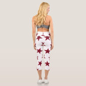 Goldene Sterne Muster 7 Capri Leggings (Rückseite)