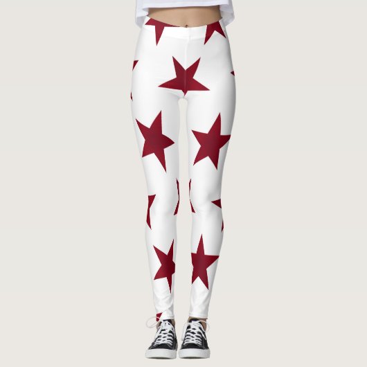 Goldene Sterne Muster 7 Leggings (Vorderseite)