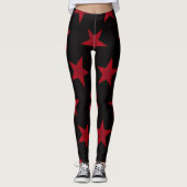 Goldene Sterne Muster 8 Leggings (Vorderseite)