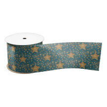 Goldene Sterne Muster auf Blauem Night Sky Elegant