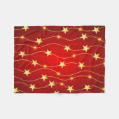 Goldene Sterne Nahtloses Muster Fleecedecke (Vorderseite (Horizontal))