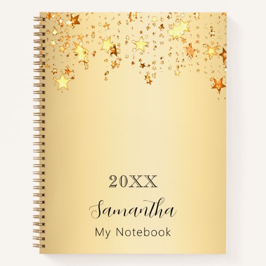 Goldene Sterne Notizblock (Vorderseite)