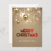 Goldene Sterne, Ornamente , Frohe Weihnachten (Vorne/Hinten)