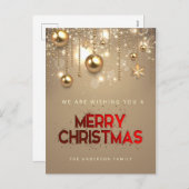 Goldene Sterne, Ornamente , Frohe Weihnachten (Vorne/Hinten)