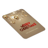 Goldene Sterne, Ornamente , Frohe Weihnachten Magnet (Rechte Seite)