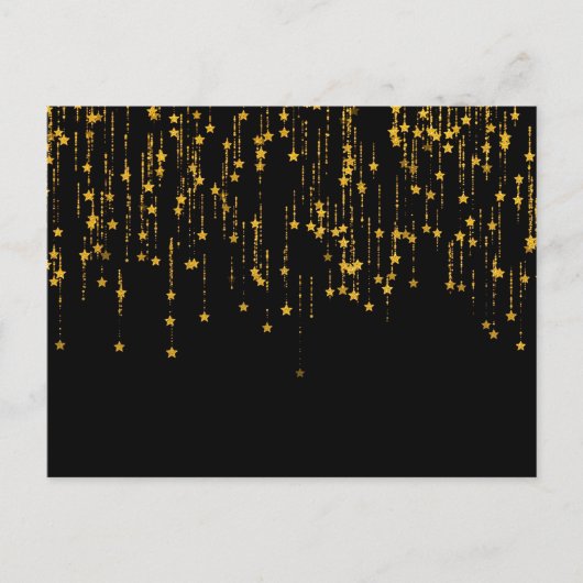 Goldene Sterne Postkarte (Vorderseite)