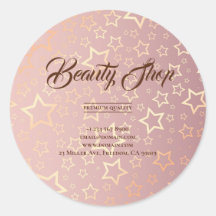 Goldene Sterne Rose Beauty Shop Luxus Elegantes De