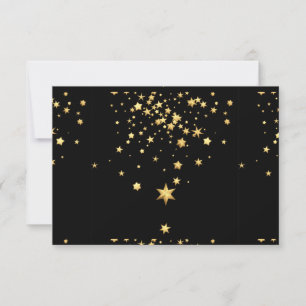 Goldene Sterne RSVP Karte