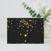 Goldene Sterne RSVP Karte (Stehend Vorderseite)