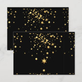 Goldene Sterne RSVP Karte (Vorne/Hinten)