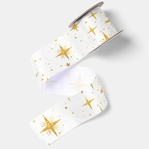 Goldene Sterne Satinband