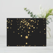 Goldene Sterne Save The Date (Stehend Vorderseite)