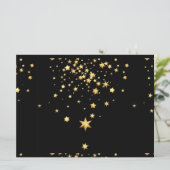 Goldene Sterne Save The Date (Stehend Vorderseite)