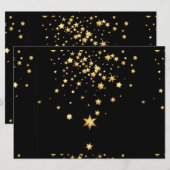 Goldene Sterne Save The Date (Vorne/Hinten)