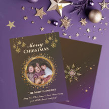 Goldene Sterne & Schneeflocken Foto