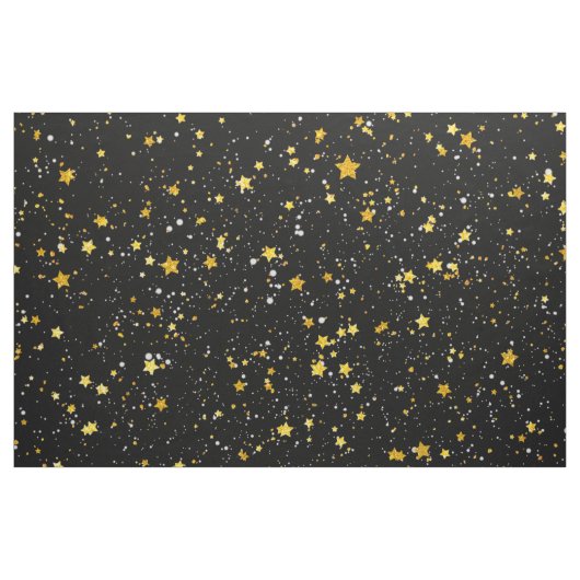 Goldene Sterne Stoff (Fat Quarter (45,7 x 55,9 cm))