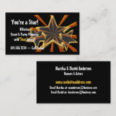 Goldene Sterne u. Visitenkarte (Vorne/Hinten)