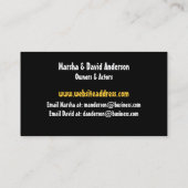 Goldene Sterne u. Visitenkarte (Rückseite)