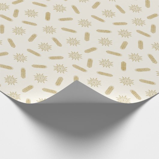 Goldene Sterne und Bäume Brunches Geschenkpapier (Ecke)