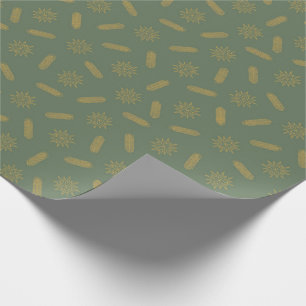 Goldene Sterne und Bäume Brunches Geschenkpapier