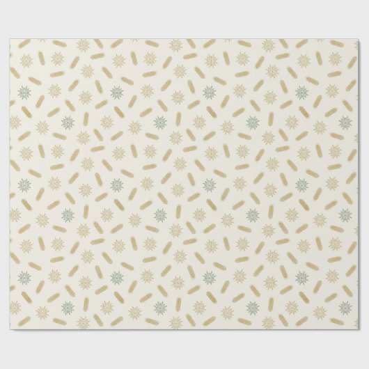 Goldene Sterne und Bäume Brunches Geschenkpapier (Flach)