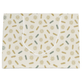 Goldene Sterne und Bäume Brunches Große Geschenktüte