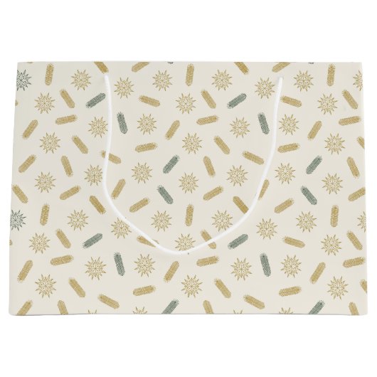 Goldene Sterne und Bäume Brunches Große Geschenktüte (Vorderseite)