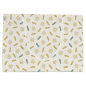 Goldene Sterne und Bäume Brunches Große Geschenktüte (Rückseite)