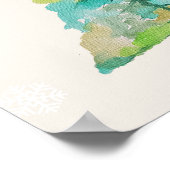 Goldene Sterne und buntes Poster mit Wasserfarben (Ecke)