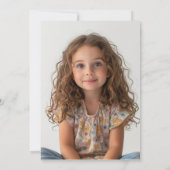 Goldene Sterne und rosa Kindergeburtstag Party Einladung (Rückseite)